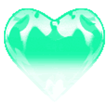 Gif animé coeur vert